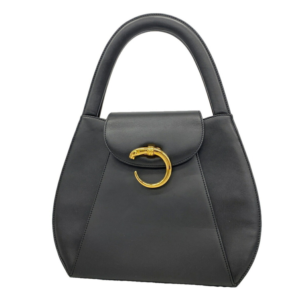 Cartier Panthère Leather Handbag, Black, for Women